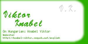 viktor knabel business card